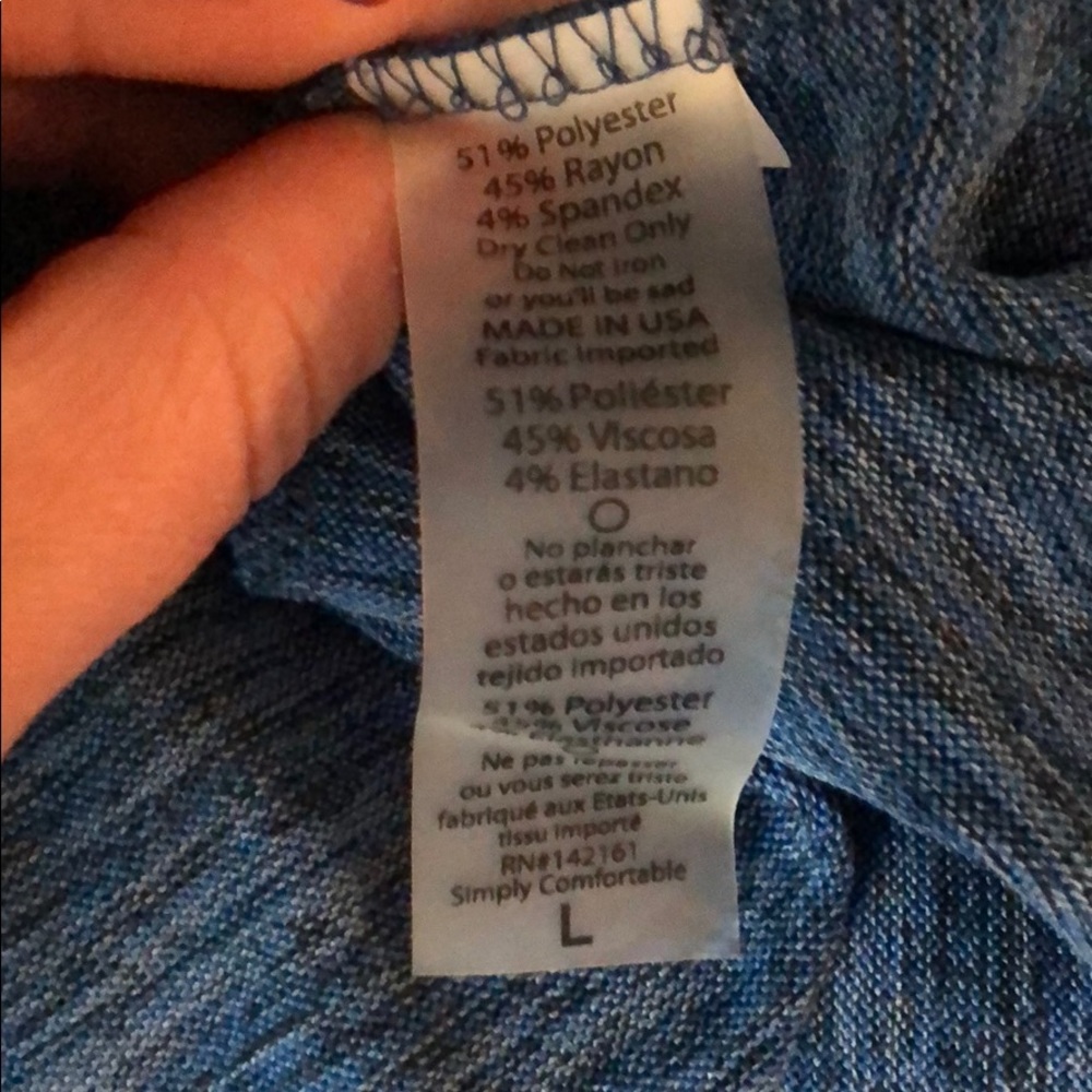 LuLaRoe red white and blue dipped Amelia unicorn - Picture 5 of 5